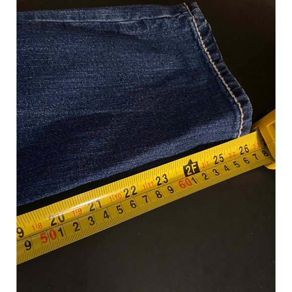 Seven7 Blue Jeans Straight Ladies 8 26" Denim Pants Embroidered Y2K - Picture 7 of 8